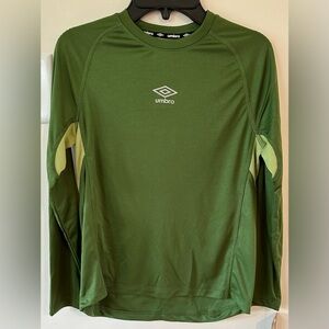 Umbro Boys Herb Bay Leaf Long Sleeve Athletic Crew Neck Shirt NWT Various Sizes